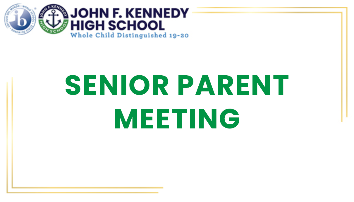 Senior Parent Meeting graphic