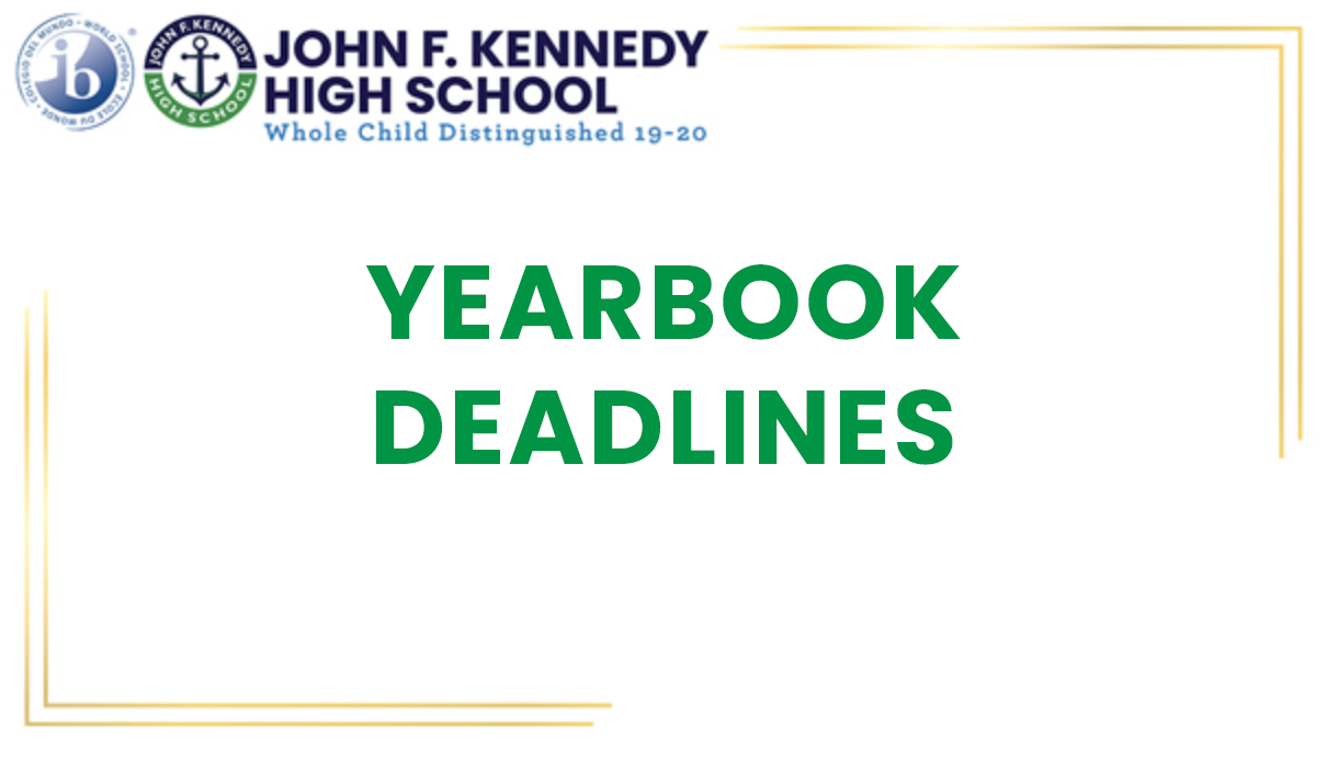 Yearbook Deadlines graphic